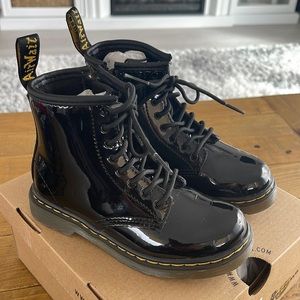 Black patent leather Dr. Martens